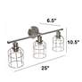 5_Nicolai 25" Wide Brushed Nickel 3-Light Bath Light more views