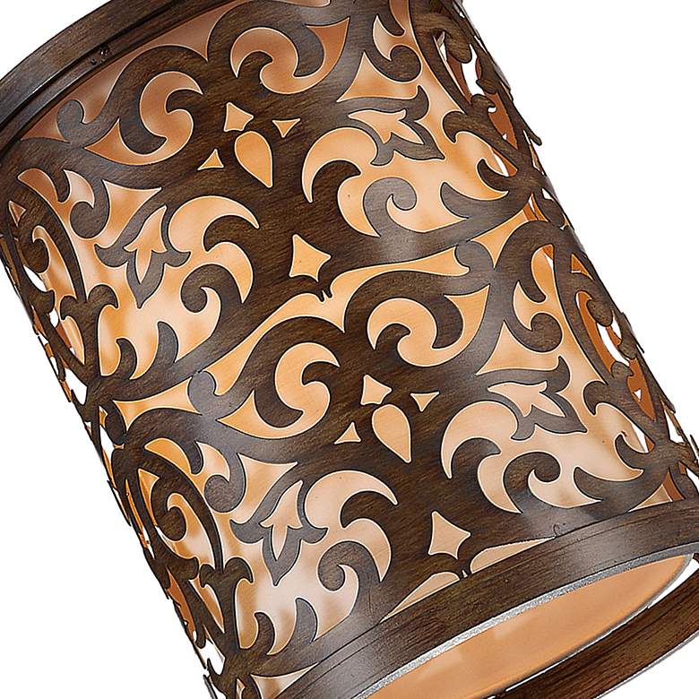 Image 3 Nicole 1 Light Drum Shade Mini Pendant With Brushed Chocolate Finish more views