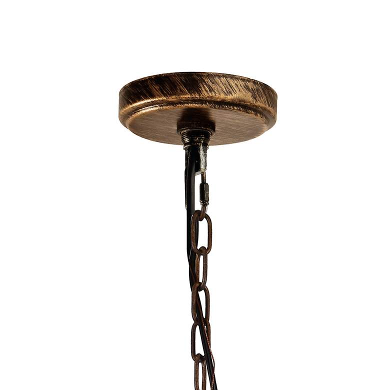 Image 5 Nicole 1 Light Drum Shade Mini Pendant With Brushed Chocolate Finish more views