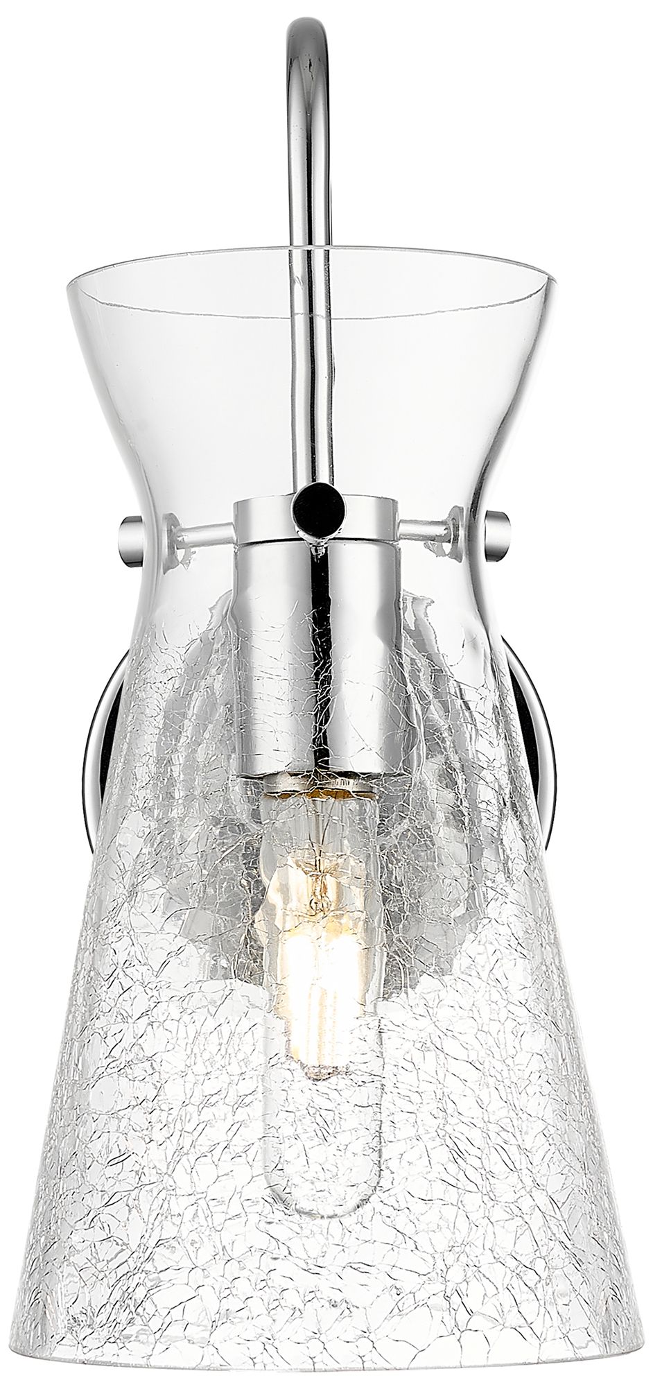 Image 2 Nicole 12" High Polished Chrome Armed Sconce with Clear Shade more views