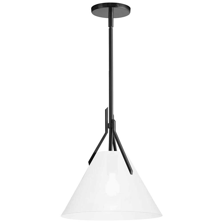 Image 1 Nicole 12" Wide Matte Black Pendant