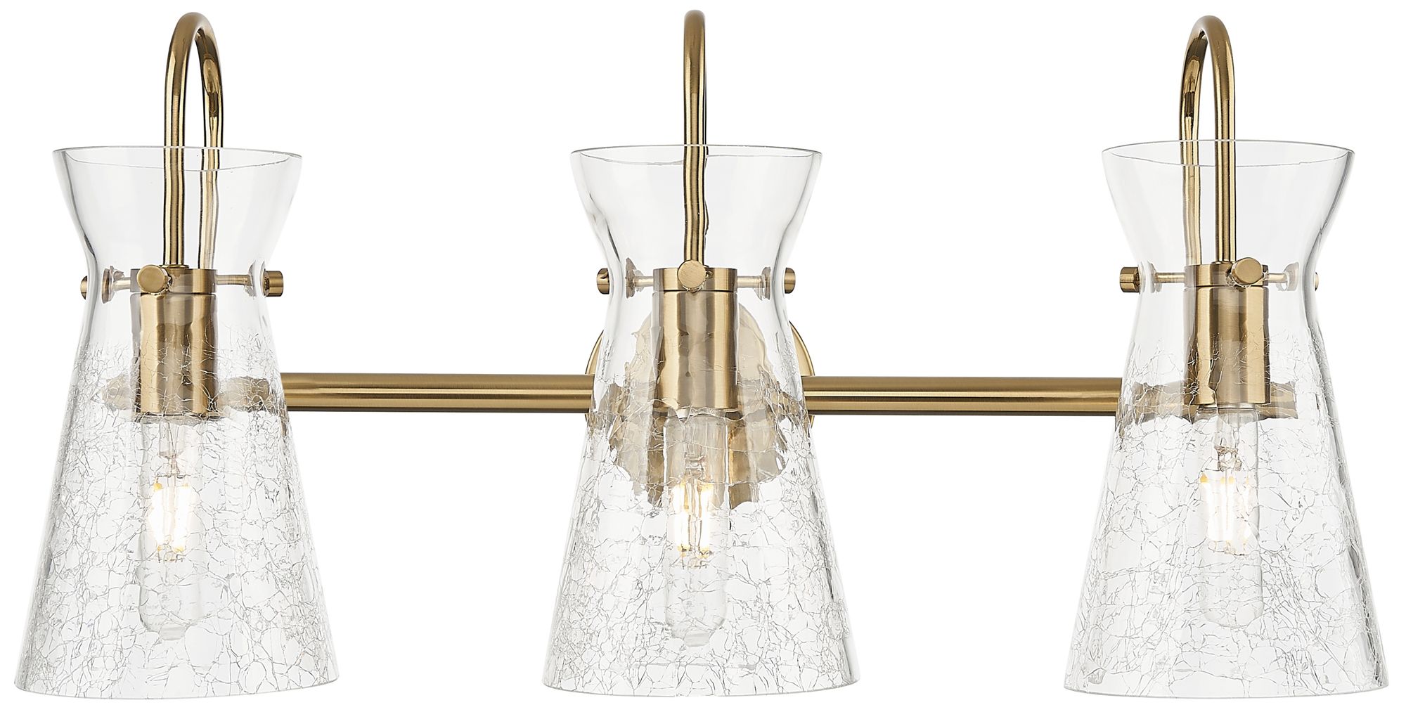 Nicole 24" Wide 3-Light Champagne Bronze Bath Vanity Light w/ Clear Shade