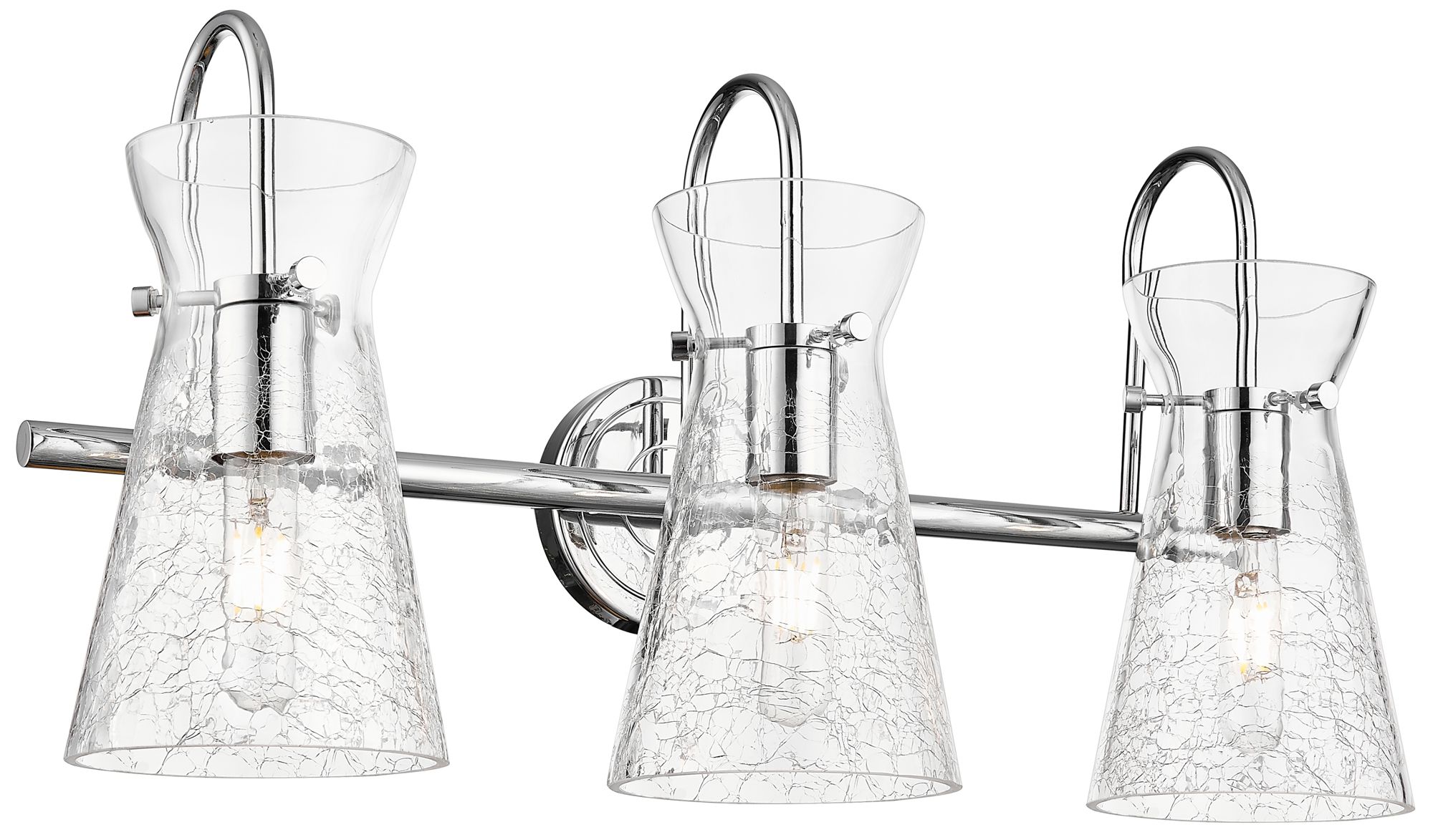 Image 2 Nicole 24" Wide 3-Light Polished Chrome Bath Vanity Light with Clear Shade more views