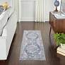 Thumbnail1 of Nicole Curtis Series 1 SR101 2'x6' Blue Pink Runner Area Rug