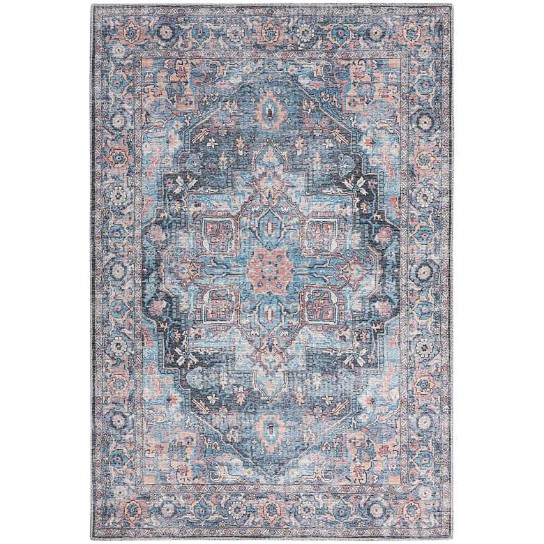 Image 2 Nicole Curtis Series 1 SR101 4&#39;x6&#39; Blue Pink Area Rug