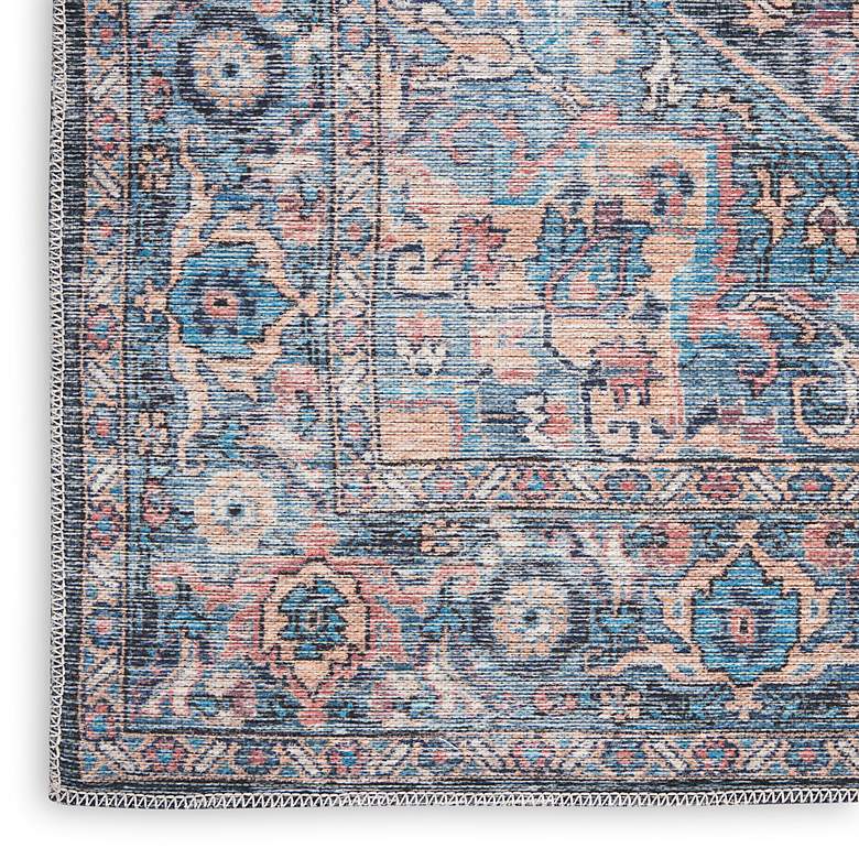 Image 4 Nicole Curtis Series 1 SR101 4'x6' Blue Pink Area Rug more views