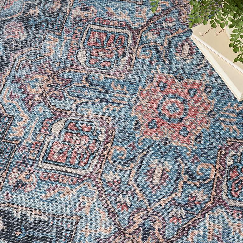 Image 5 Nicole Curtis Series 1 SR101 4'x6' Blue Pink Area Rug more views
