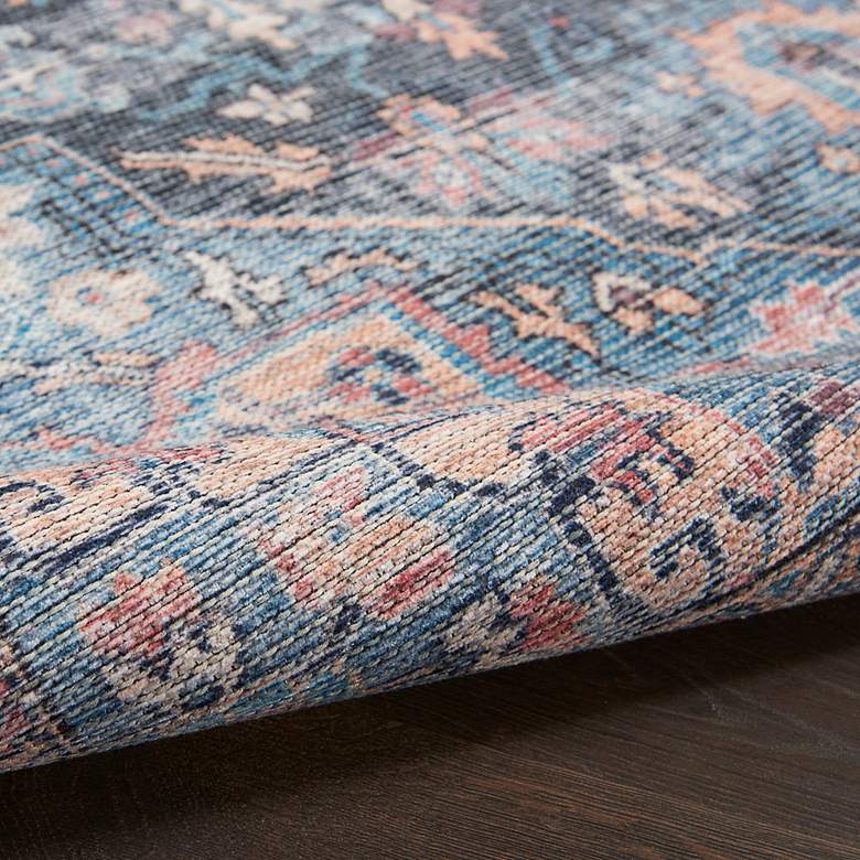 Image 6 Nicole Curtis Series 1 SR101 4'x6' Blue Pink Area Rug more views