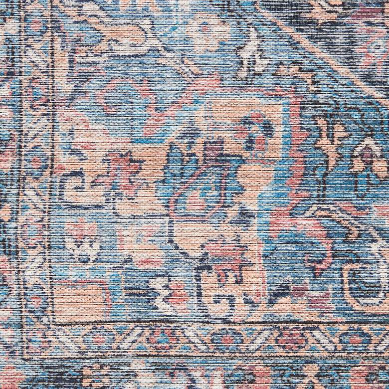 Image 7 Nicole Curtis Series 1 SR101 4'x6' Blue Pink Area Rug more views