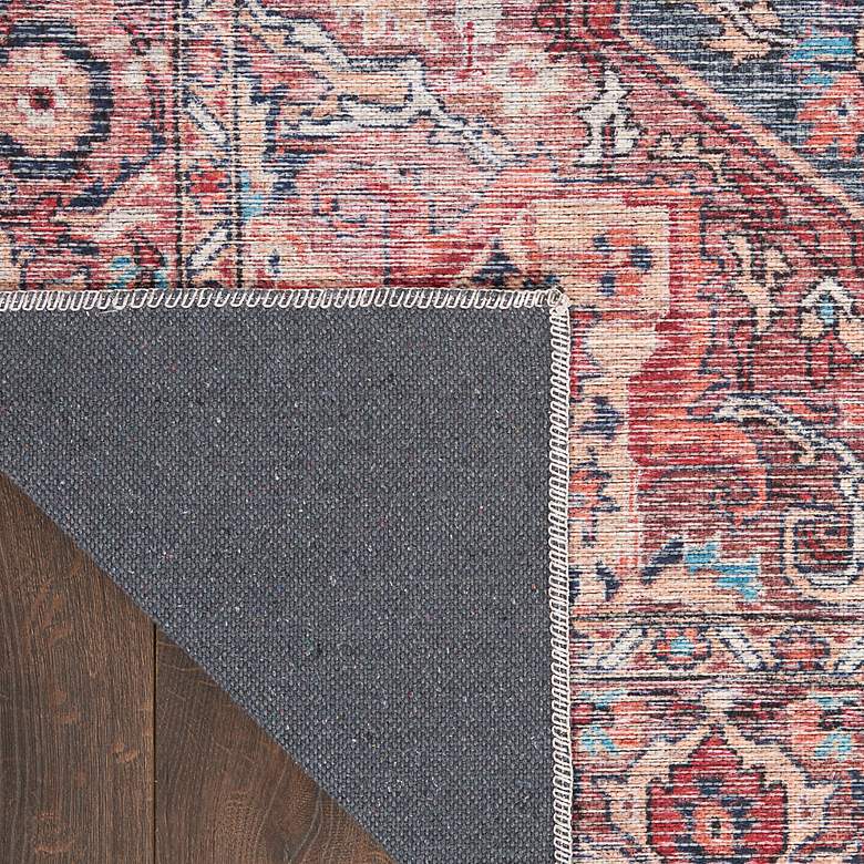 Image 3 Nicole Curtis Series 1 SR101 4'x6' Brick Red Blue Area Rug more views