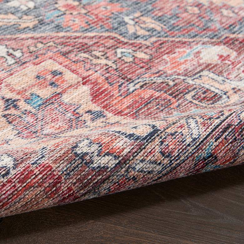 Image 6 Nicole Curtis Series 1 SR101 4'x6' Brick Red Blue Area Rug more views