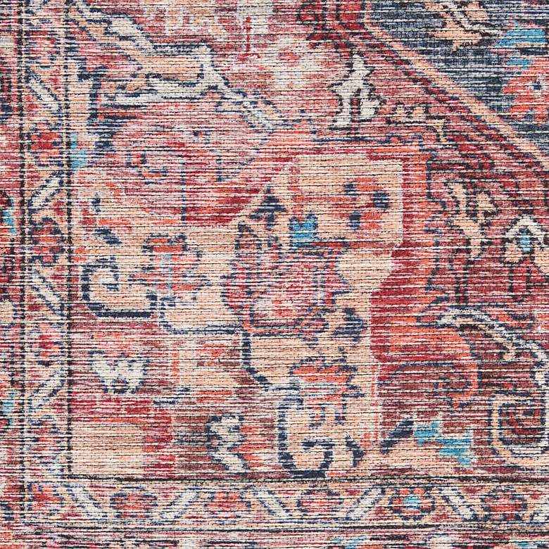 Image 7 Nicole Curtis Series 1 SR101 4'x6' Brick Red Blue Area Rug more views