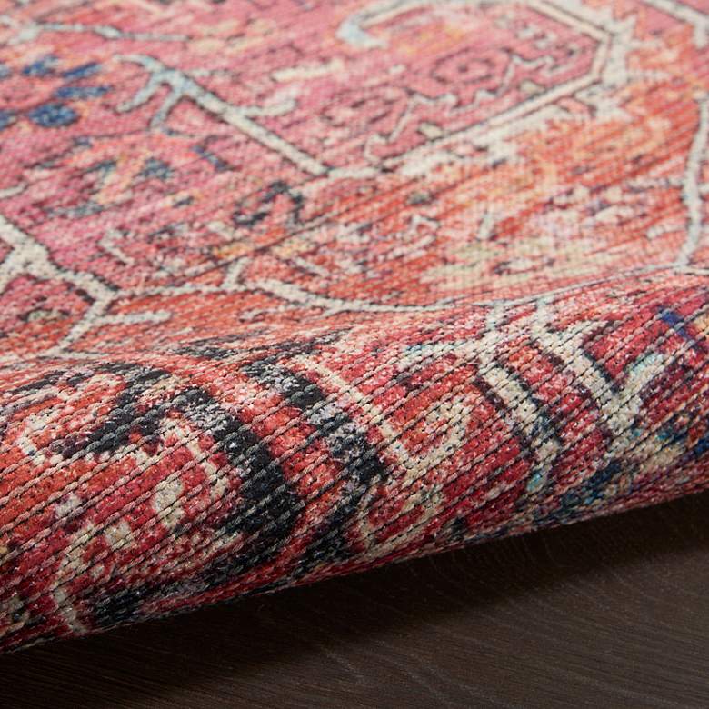 Image 6 Nicole Curtis Series 1 SR102 4'x6' Brick Red Navy Area Rug more views