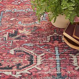 Image5 of Nicole Curtis Series 1 SR102 7'10"x9'10" Red Navy Area Ru more views