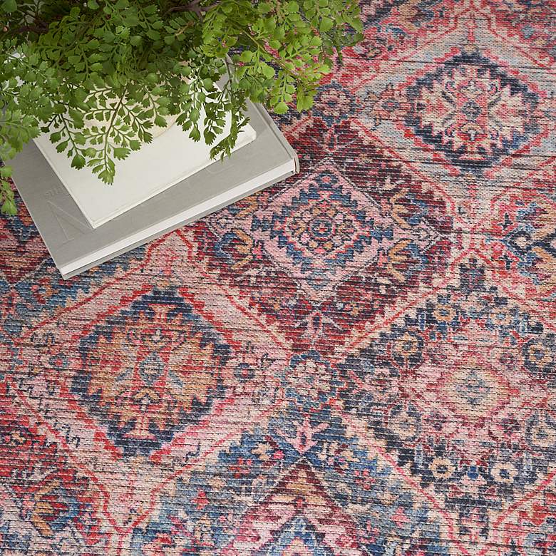 Image 5 Nicole Curtis Series 1 SR103 5'3"x7'3" Red Navy Area Rug more views