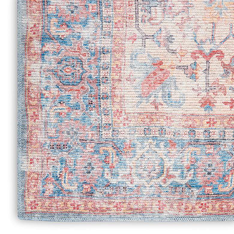Image 4 Nicole Curtis Series 1 SR104 4'x6' Blue Red Area Rug more views