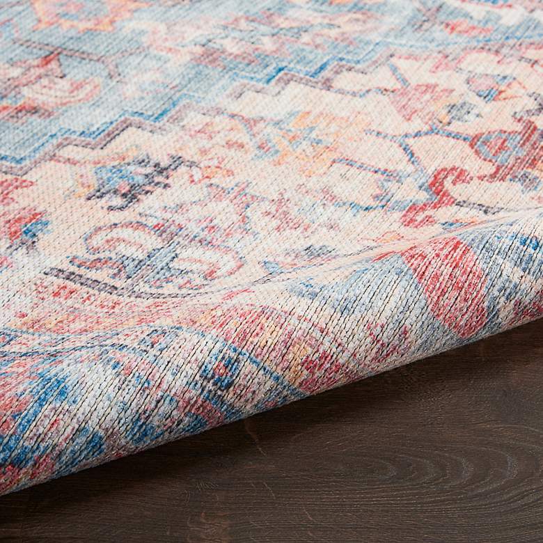 Image 6 Nicole Curtis Series 1 SR104 4'x6' Blue Red Area Rug more views