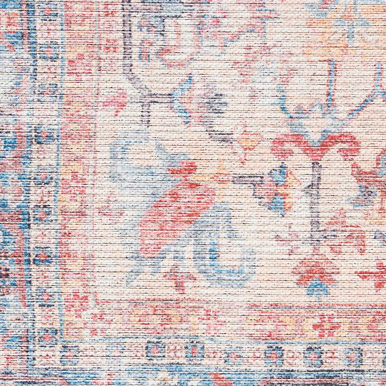 Image 7 Nicole Curtis Series 1 SR104 4'x6' Blue Red Area Rug more views