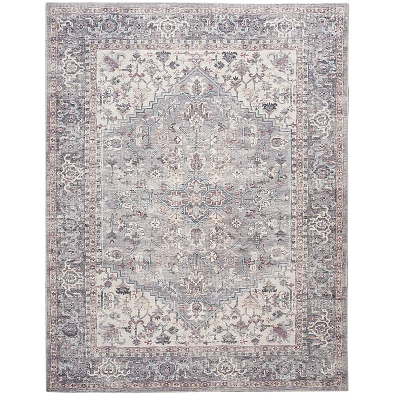 Image 1 Nicole Curtis Series 1 SR104 4'x6' Soft Gray Area Rug