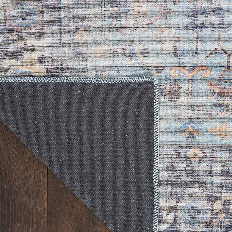 Image 2 Nicole Curtis Series 1 SR104 5'3"x7'3" Light Gray Blue Ru