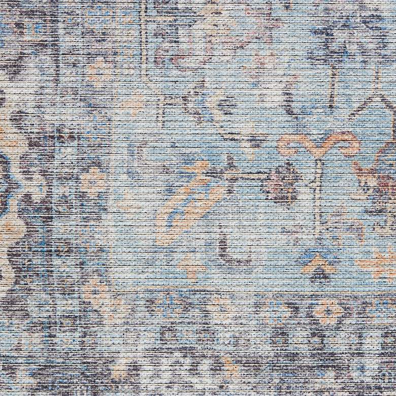 Image 6 Nicole Curtis Series 1 SR104 5'3"x7'3" Light Gray Blue Ru more views