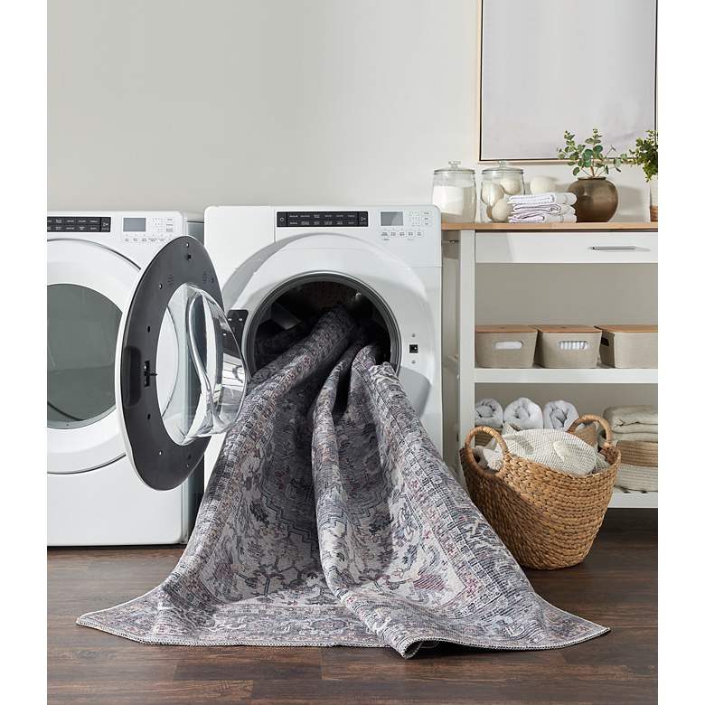 Image 7 Nicole Curtis Series 1 SR104 5'3"x7'3" Light Gray Blue Ru more views