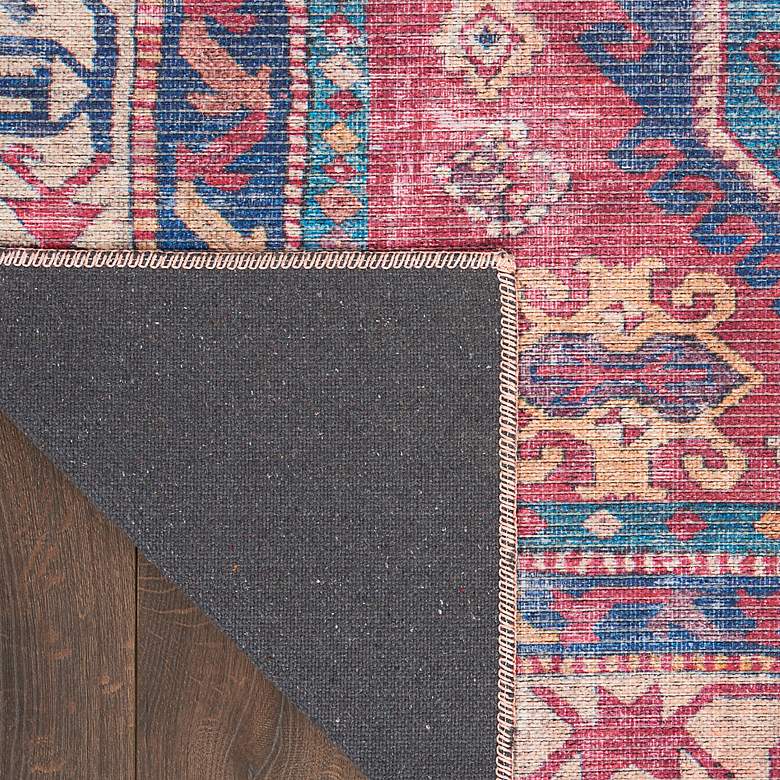 Image 2 Nicole Curtis Series 1 SR105 4'x6' Red Navy Area Rug