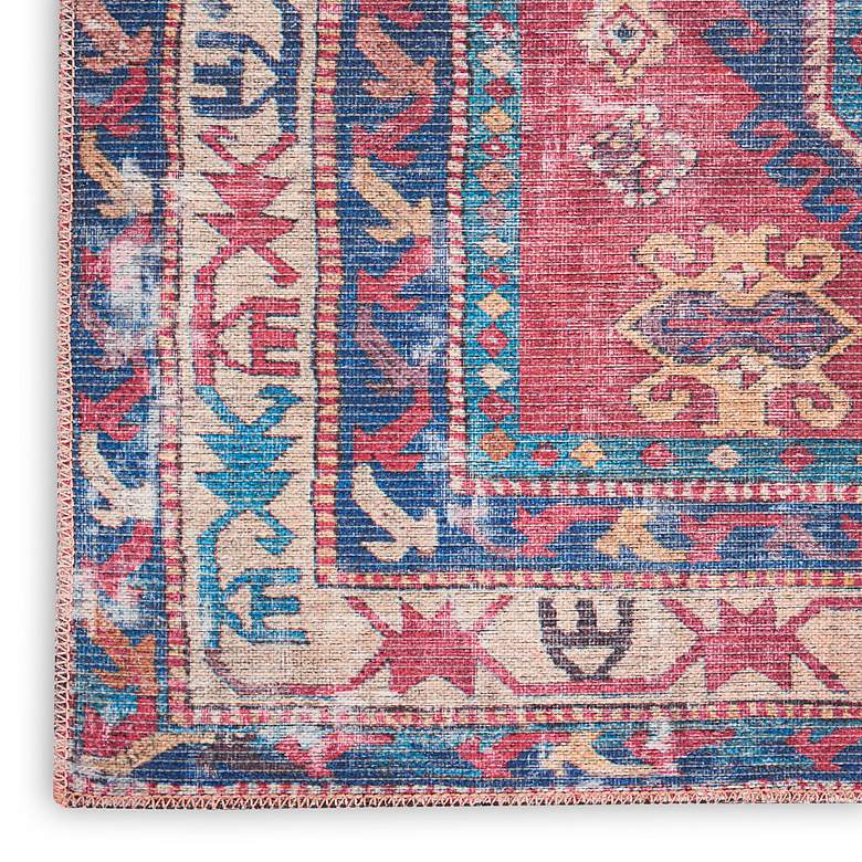 Image 3 Nicole Curtis Series 1 SR105 4'x6' Red Navy Area Rug more views