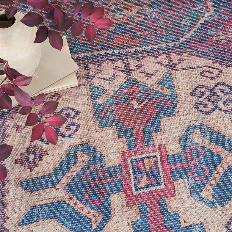 Image 4 Nicole Curtis Series 1 SR105 4'x6' Red Navy Area Rug more views