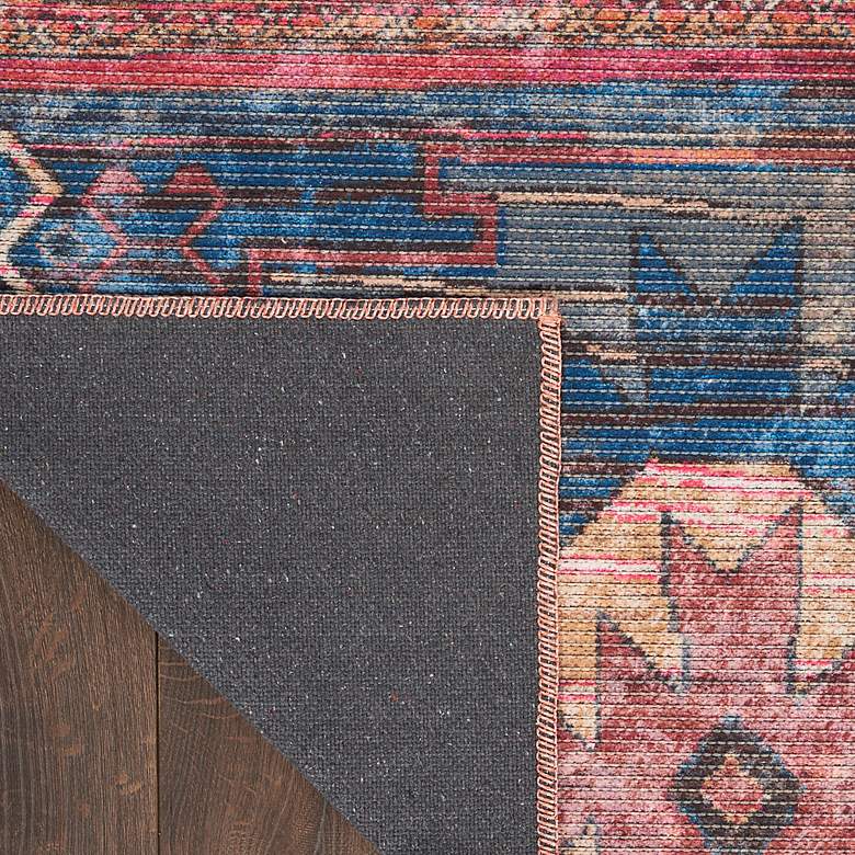 Image 2 Nicole Curtis Series 1 SR106 5'3"x7'3" Blue Ivory Area Ru
