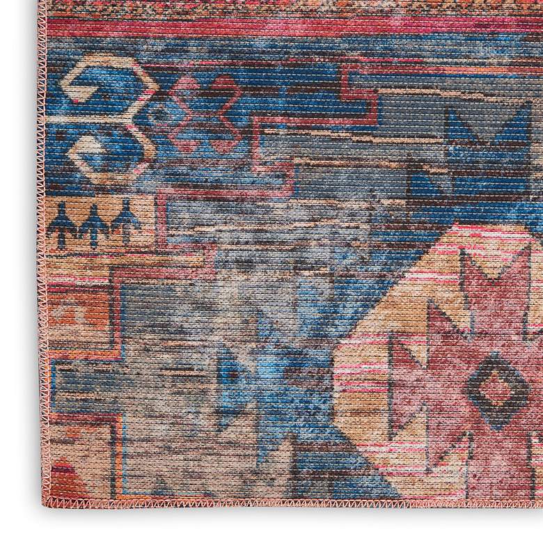 Image 3 Nicole Curtis Series 1 SR106 5'3"x7'3" Blue Ivory Area Ru more views