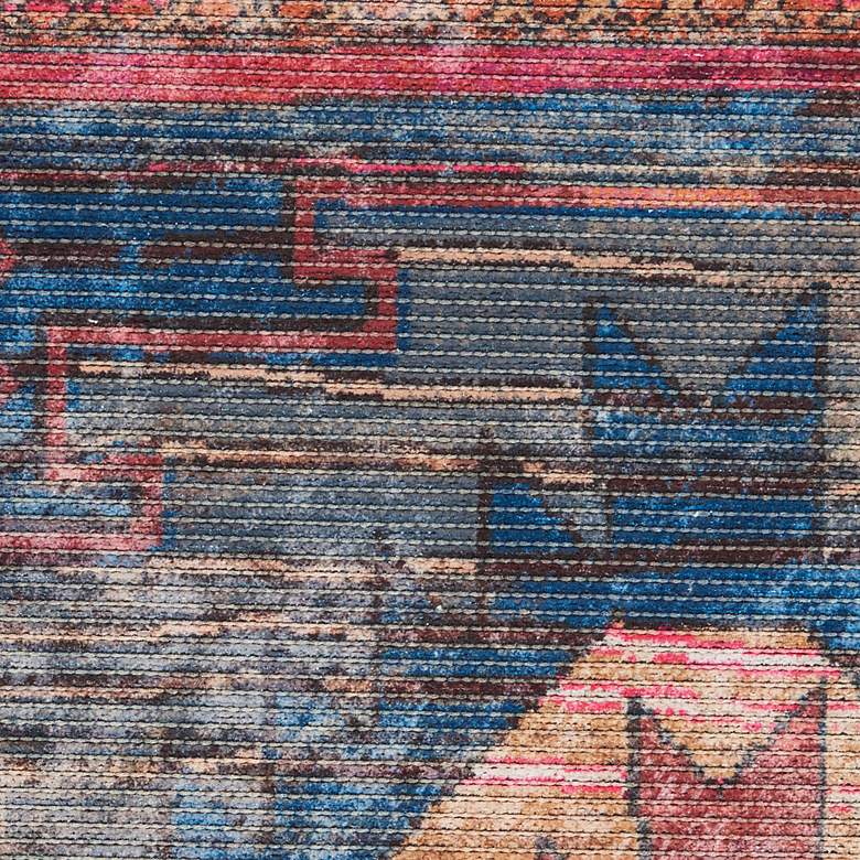Image 6 Nicole Curtis Series 1 SR106 5'3"x7'3" Blue Ivory Area Ru more views