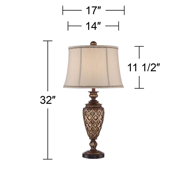 Image 4 Nicole Light Bronze Urn Traditional Table Lamp more views