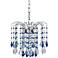 Nicolli Blue Crystal 12" Wide 4-Light Mini Chandelier
