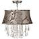 Nicolli Clear 16" Wide Leon Floral Crystal Ceiling Light