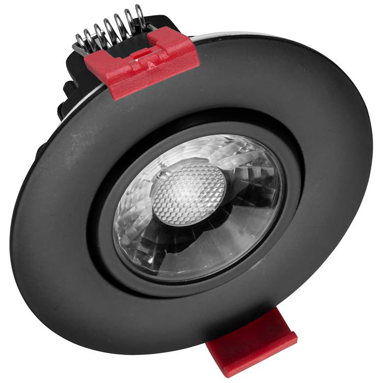 Image 1 Nicor 3" Black Residential LED Gimbal Recessed Downlight
