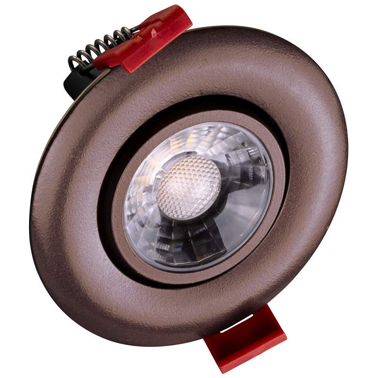 Image 1 Nicor 3 inch Oil-Rubbed Bronze LED Gimbal Recessed Downlight