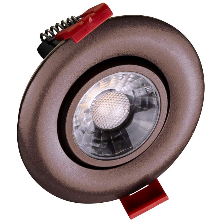 Image 1 Nicor 3" Oil-Rubbed Bronze LED Gimbal Recessed Downlight
