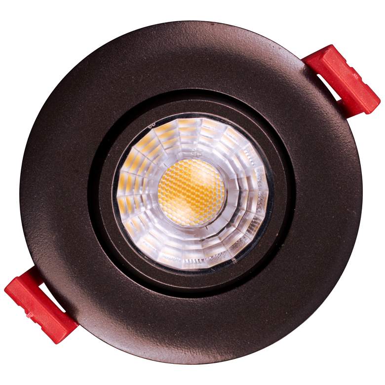 Image 2 Nicor 3 inch Oil-Rubbed Bronze LED Gimbal Recessed Downlight more views