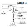 Nicor DCR 4" Aged Copper LED Recessed Retrofit Downlight