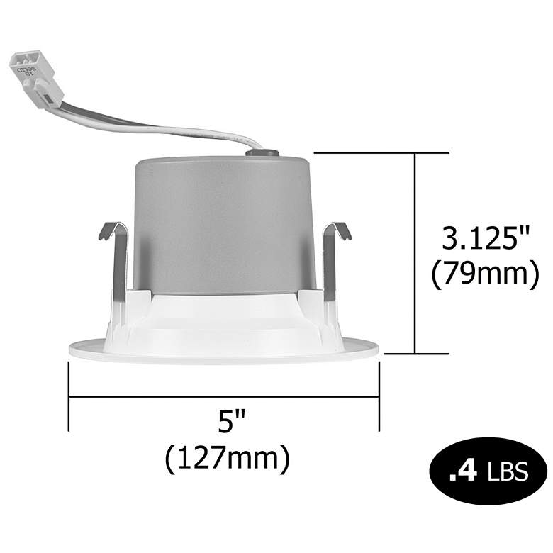 Image 5 Nicor DCR 4" White LED Recessed Retrofit Downlight w/ Baffle more views