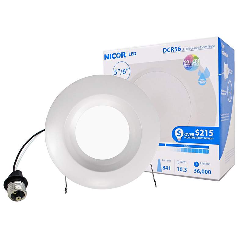 Image 1 Nicor DCR 5"/6" White 10.5 Watt LED Retrofit Downlight