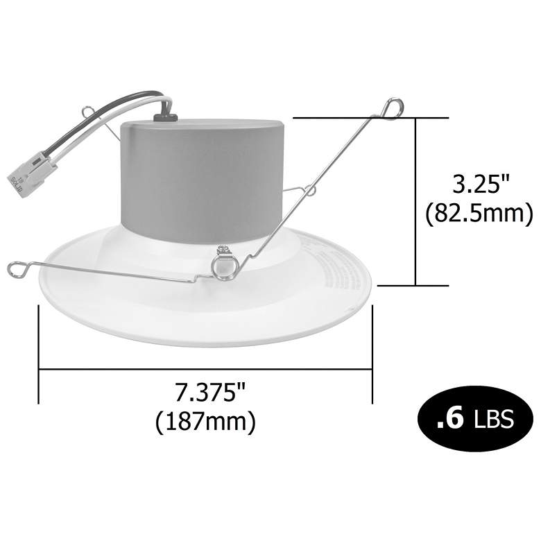 Image 6 Nicor DCR 5"/6" White 10.5W  LED Downlight with Baffle more views