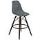 Nicos 27 1/4" Gray and Walnut Wood Counter Stool