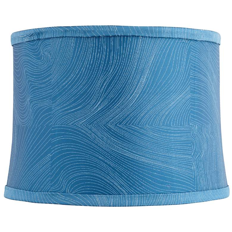 Image 1 Nicosia Blue Softback Drum Lamp Shade 13x14x10 (Spider)