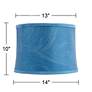 Nicosia Blue Softback Drum Lamp Shade 13x14x10 (Spider)