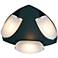 Nido 14 1/4" Wide Rubbed Bronze Frosted Glass Ceiling Light