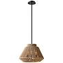 2_Nido 18" Wide Matte Black and Natural Rope Pendant
