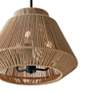 5_Nido 18" Wide Matte Black and Natural Rope Pendant more views