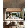 7_Nido 54" Wide Matte Black and Natural Rope Linear Pendant more views